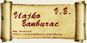 Vlajko Bamburać vizit kartica
